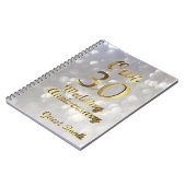 30e bruiloft Jubileum Gastboek Gold White Notitieboek (Linkerzijde)