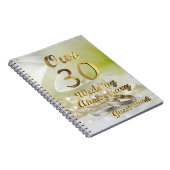 30e bruiloft Jubileum Gastboek Gold White Notitieboek (Rechterzijde)