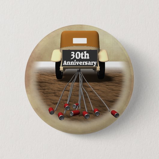 30e bruiloft Jubileum Gifts Ronde Button 5,7 Cm (Voorkant)