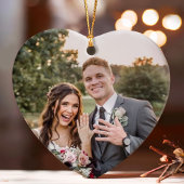 30e bruiloft Jubileum Gold Hearts Paar Foto Ornament