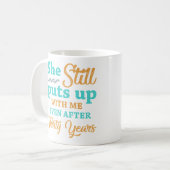 30e bruiloft Jubileum Humor voor mannen Koffiemok (Voorkant links)