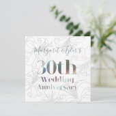 30e bruiloft Jubileum Moderne uitnodiging (Staand voorkant)