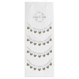 30e bruiloft Jubileum parel hart wijnzak Wijn Cadeautas