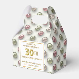 30e bruiloft Jubileum Parels Favor Box Bedankdoosjes