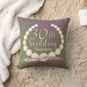30e bruiloft Jubileum parels Kussen (Deken)