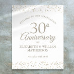 30e bruiloft Jubileum Pearl Dust Welcome Sign Poster<br><div class="desc">Ontworpen om te coördineren met ons 30e Jubileum Pearl Dust collectie. Pas je aan met je speciale 30 jaar parelbruiloft...  welkome informatie in het krijt. Ontworpen door: Thisnotme©</div>