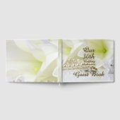 30e bruiloft Jubileum Pearl Gold Typografie Gastenboek (Volledig)