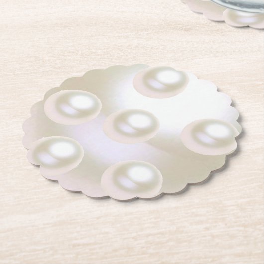 30e bruiloft Jubileum Pearl Kartonnen Onderzetters (Gekanteld)