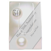 30e bruiloft Jubileum Pearl Medium Cadeauzakje (Achterkant)