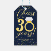 30e bruiloft Jubileum Proost Cadeaulabel (Voorkant)