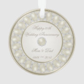 30e bruiloft Jubileum Rond Acrylisch Ornament (achterkant)
