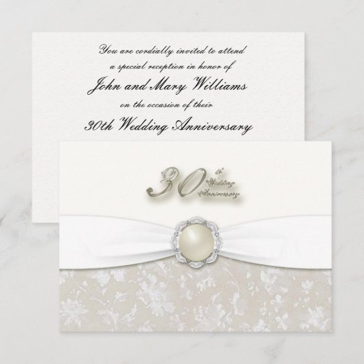 30e bruiloft Jubileum RSVP (Voorkant / Achterkant)