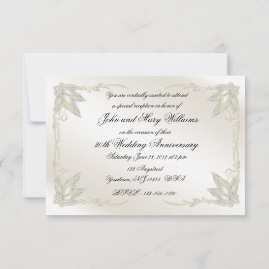 30e bruiloft Jubileum RSVP Kaart (Achterkant)