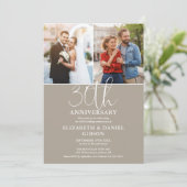 30e bruiloft Jubileum toen en nu 2 foto Kaart (Staand voorkant)