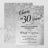 30e bruiloft Jubileum zilver Kaart (Voorkant / Achterkant)