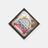 30e casino Poker-speelkaart Birthday Napkins Servet (Hoek)
