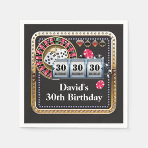 30e casino Poker-speelkaart Birthday Napkins Servet