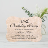 30e Champagne Fab Glam Birthday Party Invite Kaart (Staand voorkant)