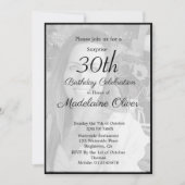 30e Classy Monogram Black White Foto van zaterdag Kaart (Voorkant)