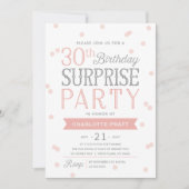 30e Confetti Surprise Party-uitnodiging | Birthday Kaart (Voorkant)