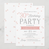 30e Confetti Uitnodiging | Birthday (Voorkant / Achterkant)