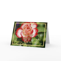 30e dag Anna Red White Rose Elegant Gold Lijst