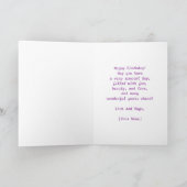 30e dag Elizabeth Paars Roos Modern Gold Lijst Kaart (Binnen)