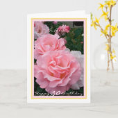 30e dag Patricia Roses Elegant Golden Lijst Kaart (Gele Bloem)