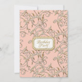 30e Dertigste Glam Oude Hollywood Regency Roze Kaart (Voorkant)