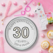 30e diamanten bruiloft Papieren bord (Feest)