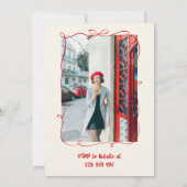 30e Doddle Champagne Cake Foto Verjaardagsfeest Kaart (Achterkant)