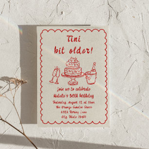 30e Doddle Champagne Cake Vreemde Verjaardagsfeest Kaart