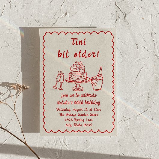 30e Doddle Champagne Cake Vreemde Verjaardagsfeest Kaart