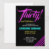 30e fabelachtige verjaardagsfeestviering kaart (Voorkant / Achterkant)