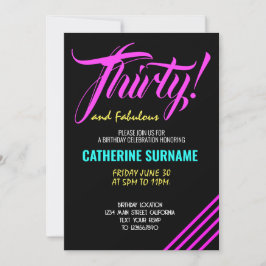 30e fabelachtige verjaardagsfeestviering kaart