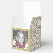 30e foto aandenken - goud / wit nummer patroon bedankdoosjes (Geopend)