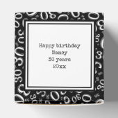 30e foto aandenken - zwart/wit nummer patroon bedankdoosjes (Bovenkant)