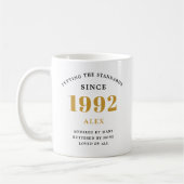 30e geboortedag 1992 Elegant Chic Coffee Mok (Links)