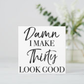 30e geboortedag kaart (Staand voorkant)