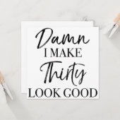 30e geboortedag kaart (Voorkant / Achterkant in situ)