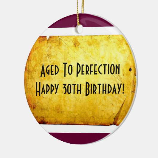 30e geboortedag keramisch ornament (Links)