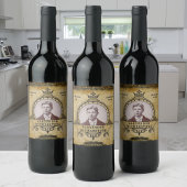 30e geboortedag Retro Antiek foto Wijn Etiket