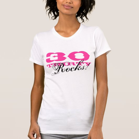 30e geboortedag shirt| Dertig Rocks. T-shirt (Voorkant)