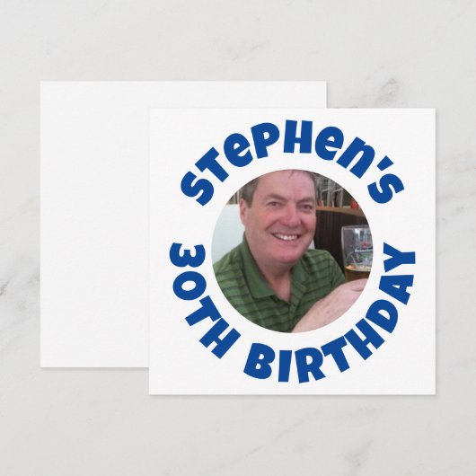 30e geboortedag van man feestdagenkaart (Voorkant / Achterkant)