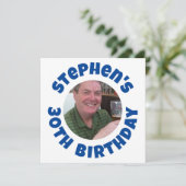 30e geboortedag van man feestdagenkaart (Staand voorkant)