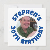 30e geboortedag van man feestdagenkaart (Voorkant)