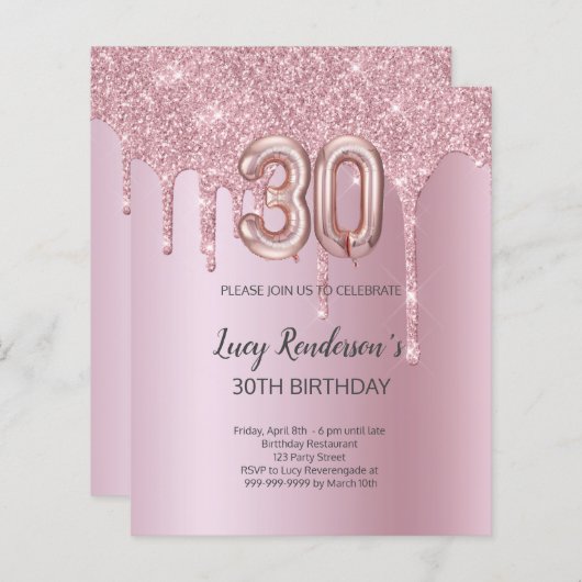 30e geboortedag voor haar (Voorkant / Achterkant)