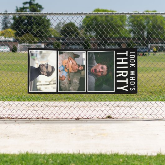 30e geboortedagfoto-banner spandoek (Insitu)