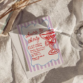 30e getekende kleurrijke champagneglas foto verjaa kaart