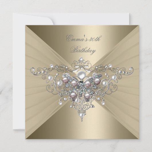 30e Gold Coffee Pink Pearl Kaart (Voorkant)